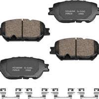 HECHENQICHE D908 Front Ceramic Brake Pads Kit Fit For Toyota Camry 2002-2006, For Lexus GS300 2006, For Lexus IS250 2009-2015
