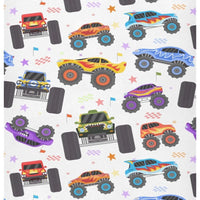 Crib Sheets for Boys Girl Cartoon Monster Trucks Breathable Mini Crib Mattress Sheets Fitted,Toddler Baby Sheets for Crib Mattress Soft & Breathable 39 * 27 * 5In