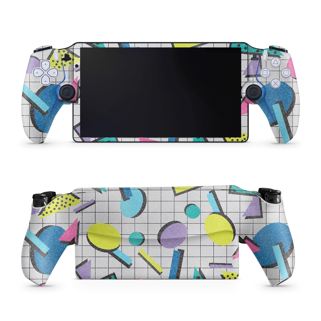 Glossy Glitter Gaming Skin Compatible with PS5 Portal Remote Player - Awesome 80s - Premium 3M Vinyl Protective Wrap Decal Cover - Easy to Apply | Crafted in The USA by MightySkins