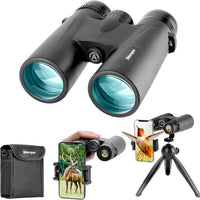 Adorrgon 12x42 High Powered Binoculars for Adults, Phone Adapter and Tripod