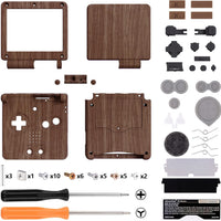 IPS Ready Upgraded eXtremeRate Wood Grain Patterned Soft Touch Custom Replacement Housing Shell for Gameboy Advance SP GBA SP – Compatible with Both IPS & Standard LCD – Console & Screen NOT Included