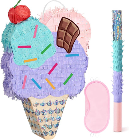 WERNNSAI Ice Cream Piñata - Summer Ice Cream Party Decorations
