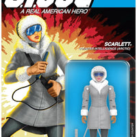 Super7 Reaction+ G.I. Joe Arctic Scarlett - 3.75" G.I. Joe Action Figure with Accessories - Classic Cartoon Collectibles and Retro Toys