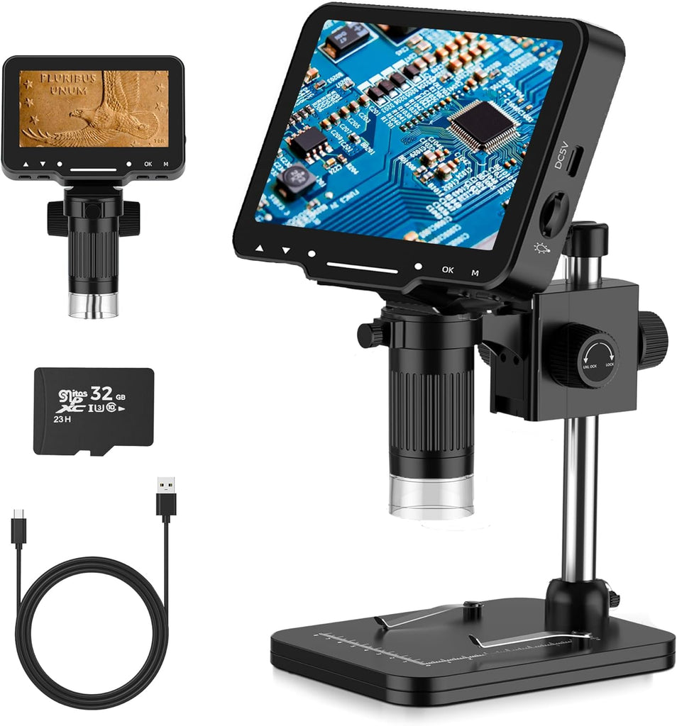 PalliPartners Digital Microscope for Coins with Light HD Screen