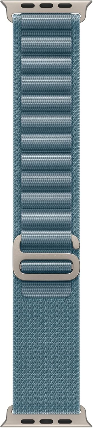 Apple Watch Band - Alpine Loop - 49mm - Light Blue - Medium - Natural Titanium Finish