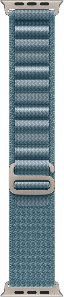 Apple Watch Band - Alpine Loop - 49mm - Light Blue - Large - Natural Titanium Finish