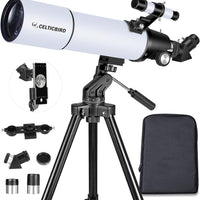 Celticbird Telescope for Adults High Powered, 80mm Aperture 600mm AZ Mount Refractor Telescope for Kids Beginners - Portable Telescopes for Adults Astronomy with Backpack, Phone Adapter, Moon Filter