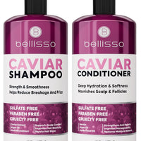 Caviar Shampoo and Conditioner Set - Sulfate Free, Moisturizing and Hydrating for Dry Hair - Salon Formula, Deep Conditioning Hair Treatment - Anti Frizz For Women and Men - 16 Fl Oz (Set of 2)