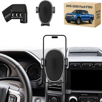 Phone Mount for Ford F150 (2015-2020) / F250 F350 F450 (2017-2021), 360° Adjustable Dashboard Phone Holder, Hands-Free Car Smartphone Mount for iPhone, Google & Android, Cellphone Cradle, Car Gifts