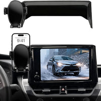 Phone Mount for Toyota Corolla (2019-2026, 8" Screen ONLY) / Corolla Hatchback (19-26) / Corolla Cross (2022-2026), Adjustable Dashboard Car Mount, Mobile Holder, 360° & Hands Free, with Storage Box