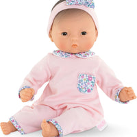 Corolle Bébé Calin Mila - 12" Soft Boy Baby Doll with Vanilla Scent, Pink Outfit & Sleeping Eyes for Girls Ages 18 Months+, Cute Reborn Realistic Baby Dolls for 2 Year Old Girls