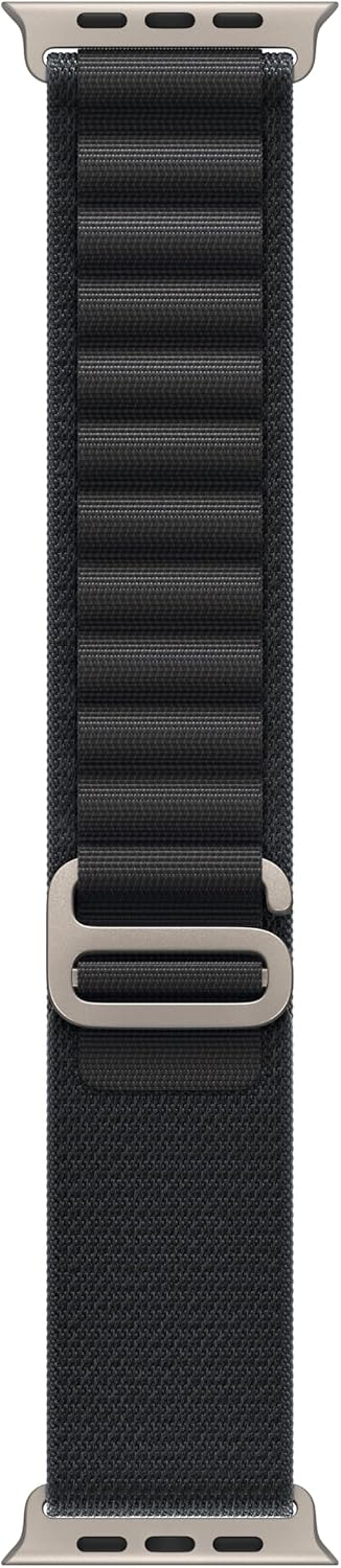 Apple Watch Band - Alpine Loop - 49mm - Black - Small - Natural Titanium Finish