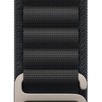Apple Watch Band - Alpine Loop - 49mm - Black - Medium - Natural Titanium Finish