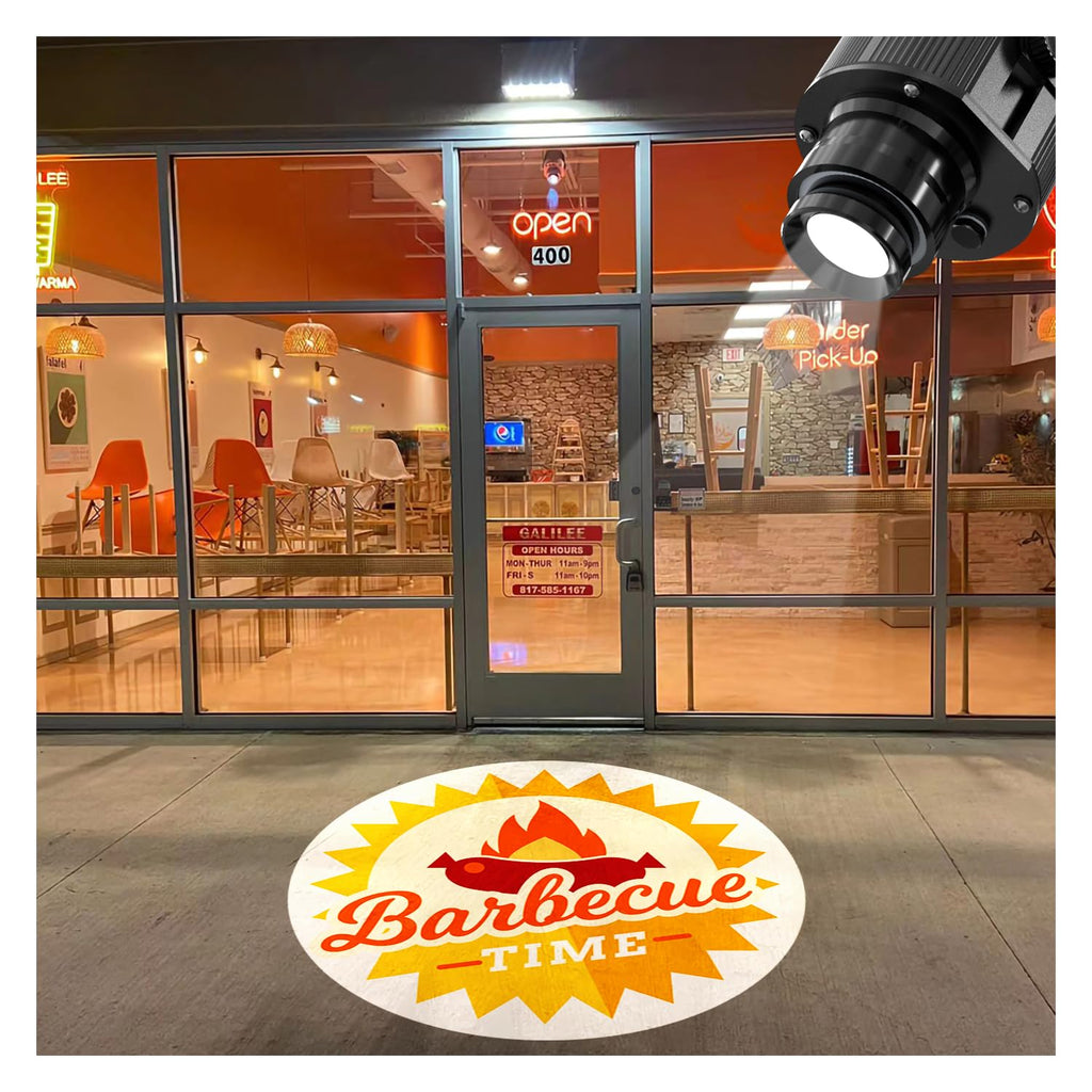YYD Logo GOBO Projector for Business Outdoor Lights Custom Logo Waterproof Ip67 Led Lens Indoor for Bar Company Store Wedding Event Stage Advertising Restaurant 60W