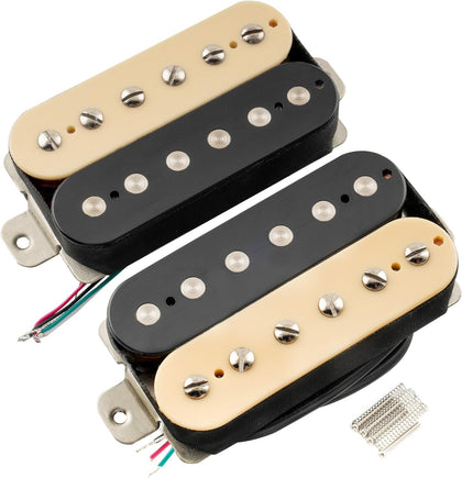 Musiclily Pro LP-OMHA Alnico 5 Humbucker Neck Bridge Pickups Set Zebra