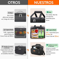 Lifewit Medium Lunch Bag, Insulated Lunch Box, Soft Cooler Cooling Tote for Adult Men Women, Black 12-Can (9L)