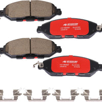 HECHENQICHE D1649 Front Ceramic Brake Pads Kit Fit For Nissan Pathfinder 2013-2020, For Nissan Murano 2015-2023, For INFINITI JX35 2013, For INFINITI QX60 2014-2020