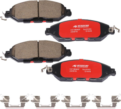 HECHENQICHE D1649 Front Ceramic Brake Pads Kit Fit For Nissan Pathfinder 2013-2020, For Nissan Murano 2015-2023, For INFINITI JX35 2013, For INFINITI QX60 2014-2020