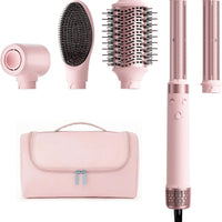 MESCOMB 5-in-1 Dual Voltage Hair Dryer Brush for Travel with Storage Bag