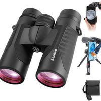 12x42 Binoculars for Adults High Powered with Phone Adapter & Tripod