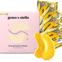 grace & stella Award Winning Under Eye Mask - Birthday Gifts for Women - Gel Eye Patches for Dark Circles, Puffy Eyes, Wrinkles, Undereye Bags - Gifts for Teen Girls - Vegan (48 Pairs, Gold)