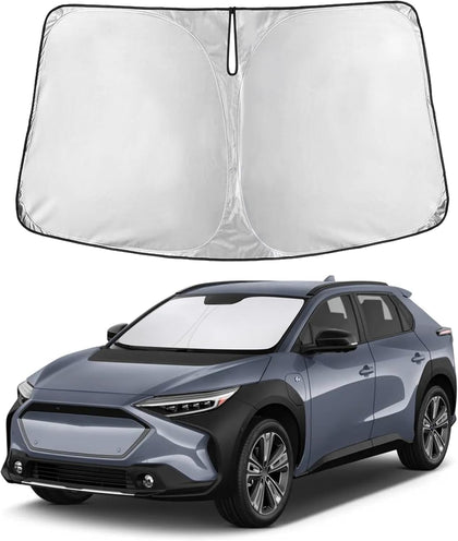 EcoNour Windshield Sunshade Compatible for Subaru Solterra 2023 2024 2025, Sun Visor for Front Windshield & Window Sun Shade Cover, UV Heat Blocker & Protector, Car Accessories