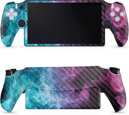 Carbon Fiber Gaming Skin Compatible with PS5 Portal Remote Player - Mystic Smoke - Premium 3M Vinyl Protective Wrap Decal Cover - Easy to Apply | Crafted in The USA by MightySkins