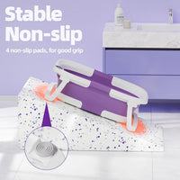iBabyMax Bañera Plegable para Bebé con Termómetro 0 a 36 Meses Morada