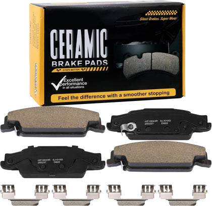 HECHENQICHE D922 Front Ceramic Brake Pads Kit Fit For Cadillac CTS 2003-2007, For Cadillac STS 2005-2011, For Pontiac Grand Prix 2005-2008
