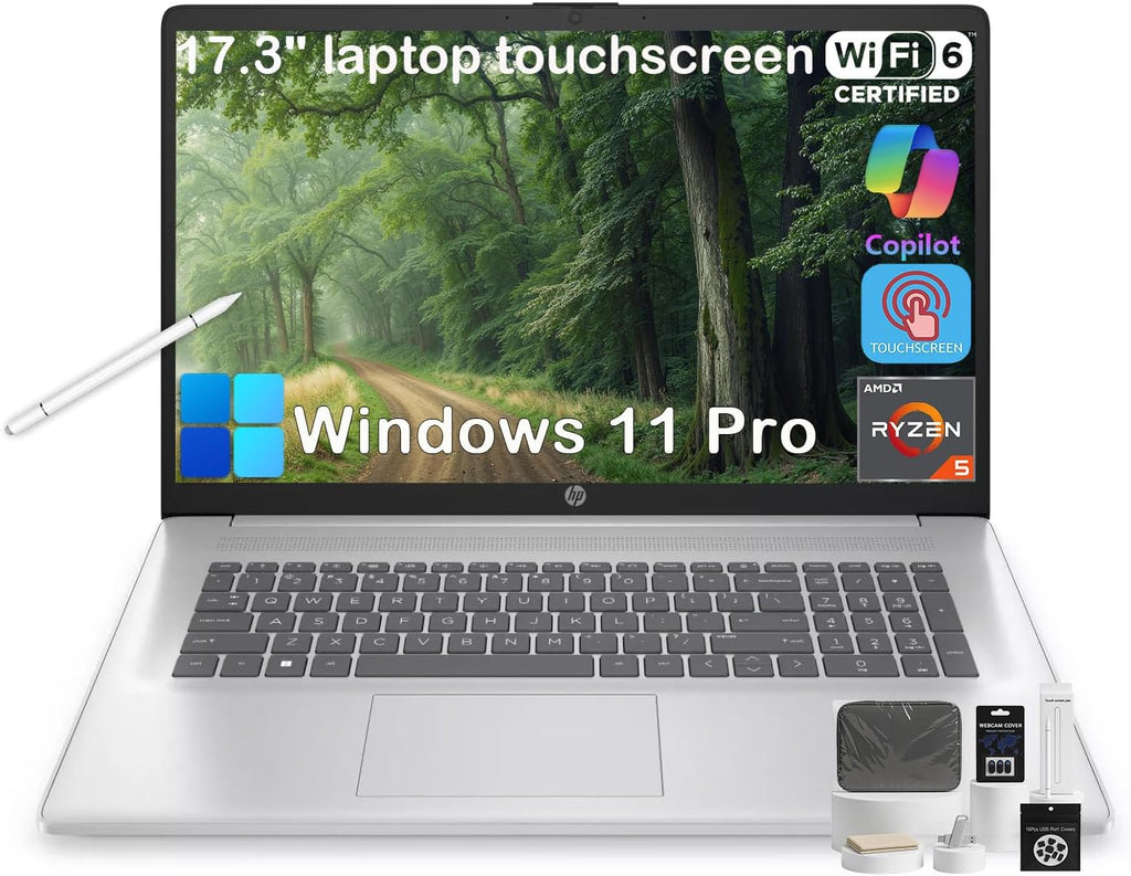 HP 17.3 inch Touchscreen Business Laptop, 16GB RAM, 1TB SSD, Ryzen 5 7430U