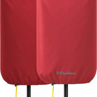 SoundCover Professional Grade 600D Protective Cover for Stand Mounted 15" PA/DJ Powered Speaker - Red - Includes a 420D