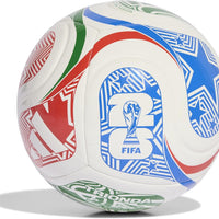 Adidas Unisex-Adult World Cup Soccer Ball, White/Vivid Red/Glory Blue/Green, 5