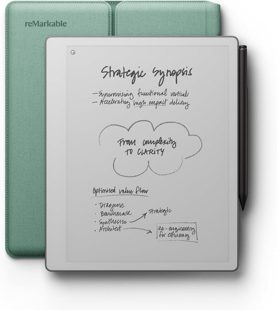 reMarkable Paper 10.3" B&N (Pure Bundle con Marker Plus) - Folio Verde Niebla