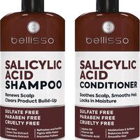 BELLISSO Salicylic Acid Shampoo and Conditioner Set, Sulfate & Paraben Free