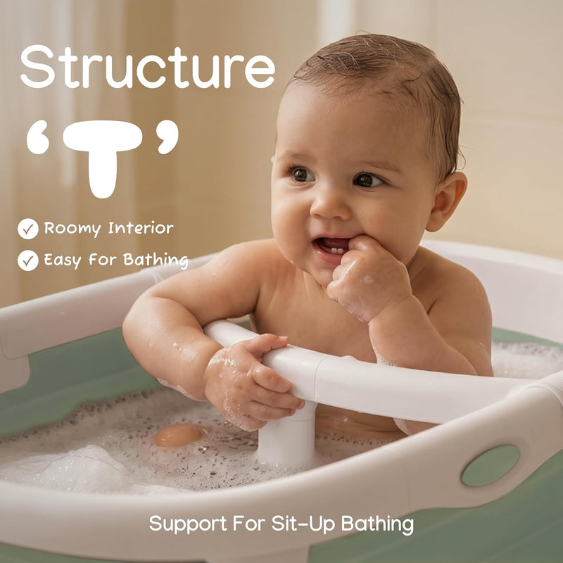 CheerTry Bañera Plegable 4 en 1 para Bebé 0 a 24 Meses