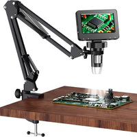 Aikokkl 4.3 Inch Digital Soldering Microscope with C-Clamp