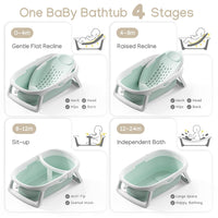 CheerTry Bañera Plegable 4 en 1 para Bebé 0 a 24 Meses