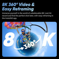 Insta360 X4 Standard Bundle — Cámara de acción 360 8K resistente al agua