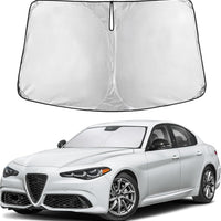 EcoNour Windshield Sunshade Compatible for Alfa Romeo Giulia 2016-2024 2025 2026, Sun Visor for Front Windshield & Window Sun Shade Cover, UV Heat Blocker & Protector, Car Accessories