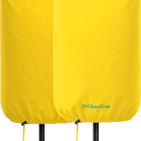 SoundCover Professional Grade 600D Protective Cover for Stand Mounted 10" PA/DJ Powered Speaker - Yellow - Includes a 420D Storage Bag and reinforced yellow Paracord 700 draw cord