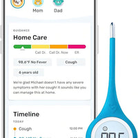 Kinsa Smart,Fever, Digital Medical Baby, Kid and Adult Termometro - Accurate, Fast, FDA Cleared Thermometer for Oral, Armpit or Rectal Temperature Reading - QuickCare