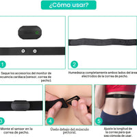 COOSPO Bluetooth Heart Rate Monitor Chest Strap H808S, ANT+ BLE HR Monitor Chest, HRM IP67