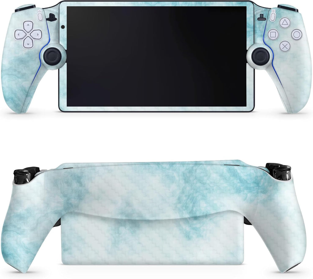Carbon Fiber Gaming Skin Compatible with PS5 Portal Remote Player - Blue Marble - Premium 3M Vinyl Protective Wrap Decal Cover - Easy to Apply | Crafted in The USA by MightySkins