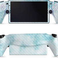 Carbon Fiber Gaming Skin Compatible with PS5 Portal Remote Player - Blue Marble - Premium 3M Vinyl Protective Wrap Decal Cover - Easy to Apply | Crafted in The USA by MightySkins