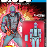 Super7 Reaction+ G.I. Joe Snake Eyes (Red Glow, Crystal Poison) - 3.75" G.I. Joe Action Figure with Accessories - Classic Cartoon Collectibles and Retro Toys