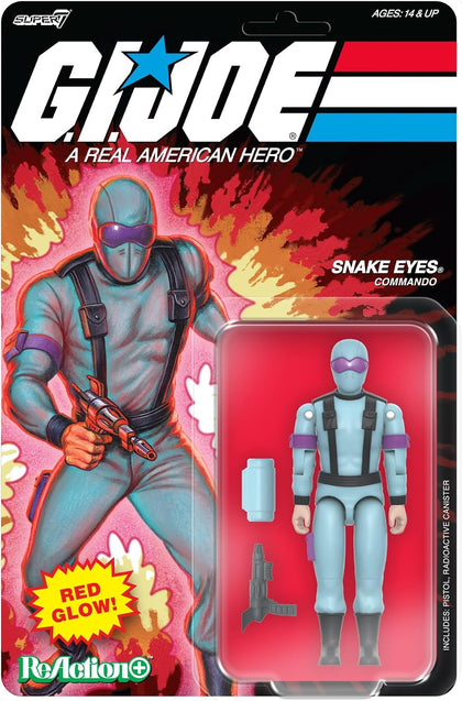 Super7 Reaction+ G.I. Joe Snake Eyes (Red Glow, Crystal Poison) - 3.75