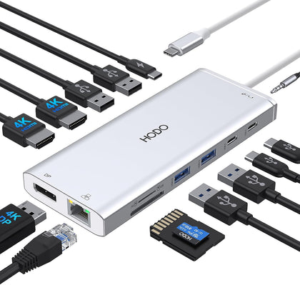 USB C Docking Station Dual Monitor for HP,Laptop Docking Station 3 Monitors