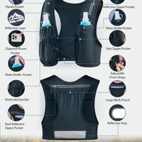 Chaleco de correr para mujeres y hombres, patente de EE. UU., correas ajustables para el