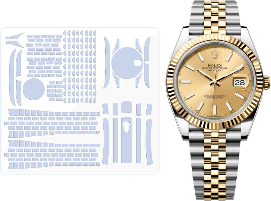 BagArmor Protective Film for Rolex Datejust 41mm Ref. 126331 126333 126334 Jubilee bracelet. Transparent skin full watch Screen Protector Body Cover Sticker(Full Body Film x2) N