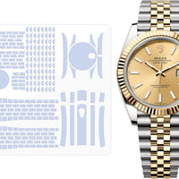 BagArmor Protective Film for Rolex Datejust 41mm Ref. 126331 126333 126334 Jubilee bracelet. Transparent skin full watch Screen Protector Body Cover Sticker(Full Body Film x2) N